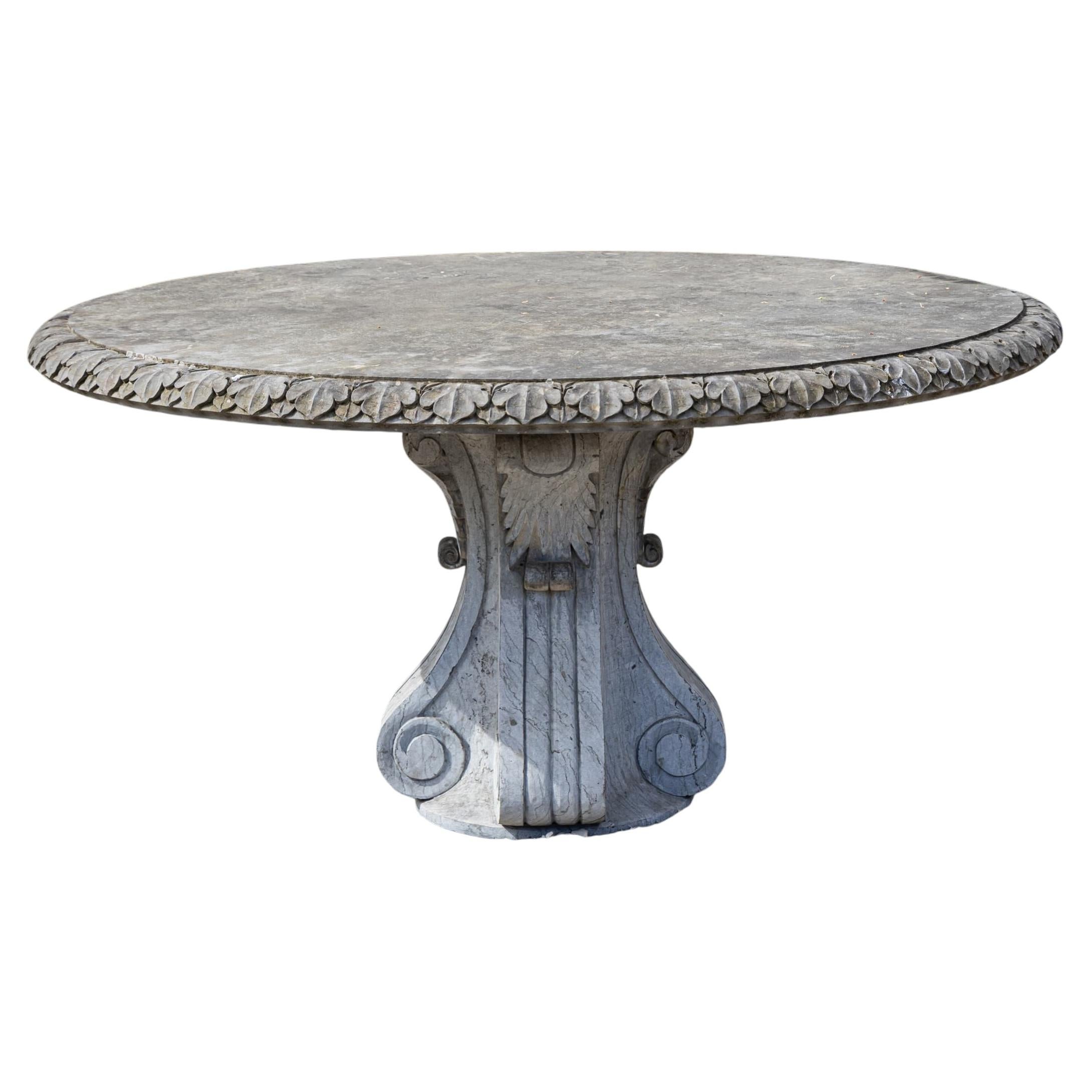 Garden Table in Natural Stone, 21st Century