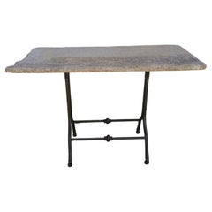 Used Garden Table, Stone And Iron, Late 19th Century