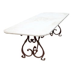 Garden Table with Stone Top