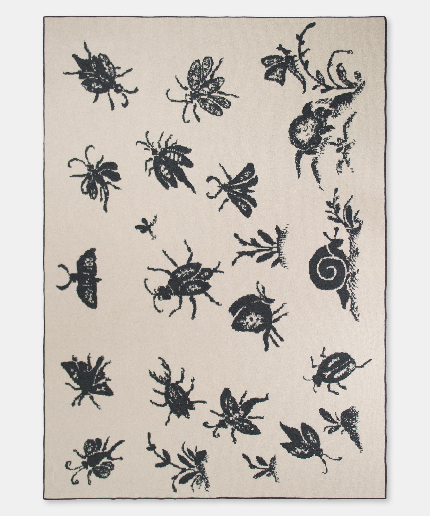 Garden throw by Saved, New York

Taking inspiration from black and white Italian prints and engravings of the 16th century, a scene includes creatures of the garden. Available in King and Queen sizes, please inquire for pricing, availability, and