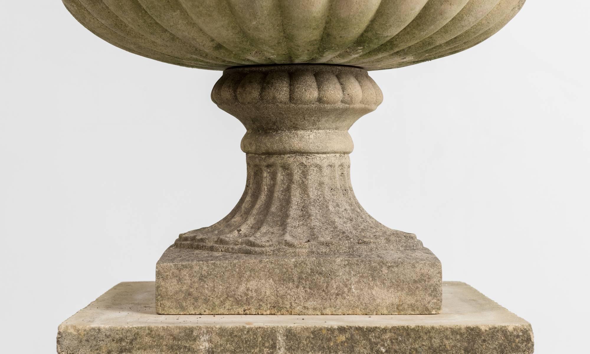 garden urn and pedestal