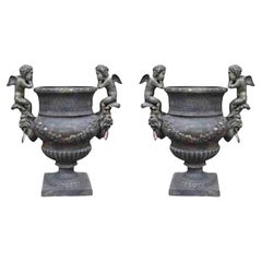 Garden Urns with Cherubs