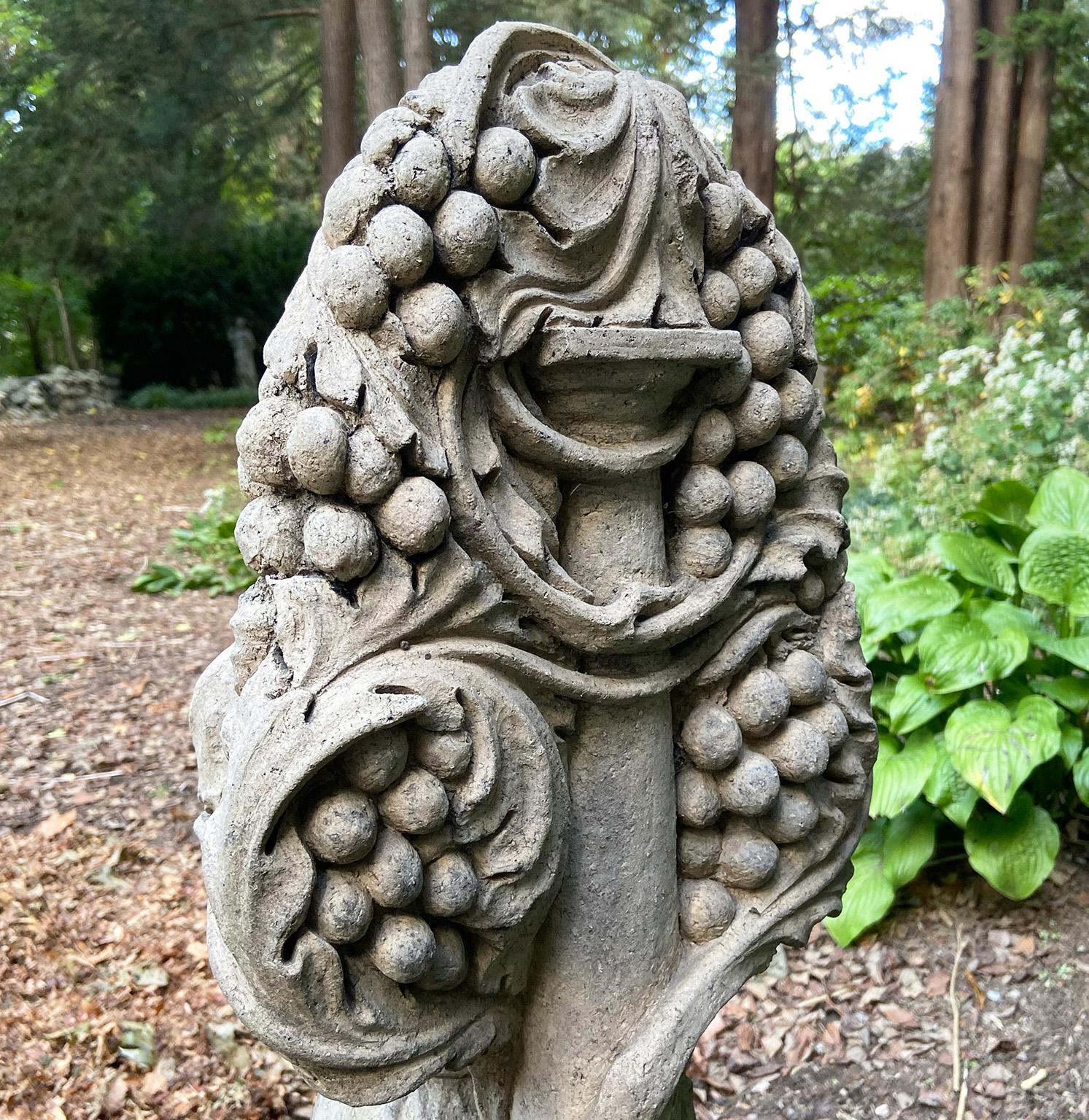 Late 19th Century Garden Worker in English Stoneware with Shovel Carrying A Bag of Grapes For Sale