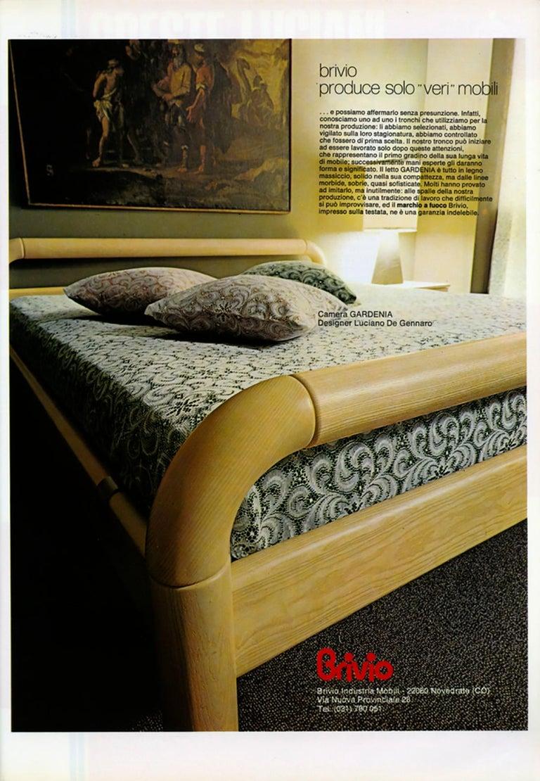 Gardenia Italian bed, Designer Luciano De Gennaro for Brivio, 1977 im Angebot 3