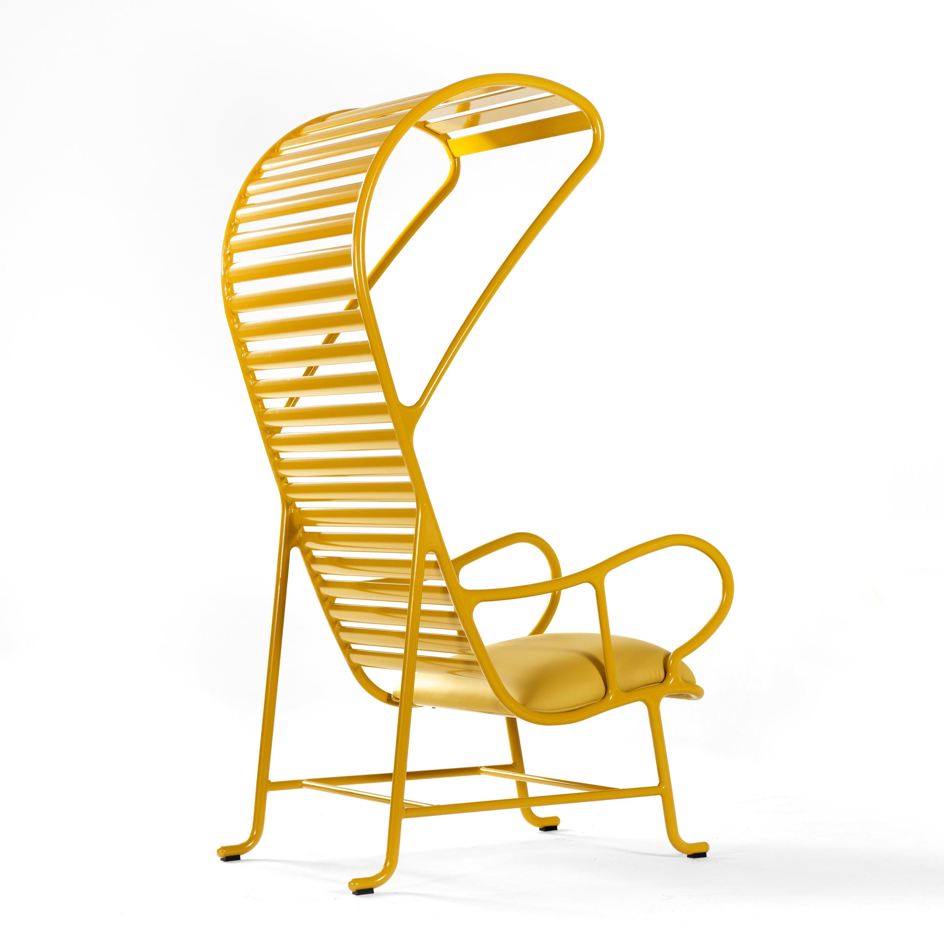 Modern Gardenias Yellow Armchair with Pergola, Indoor by Jaime Hayon