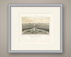 Gardens and Palace of Versailles, Antique Lithograph by J. Jacottet, circa 1850