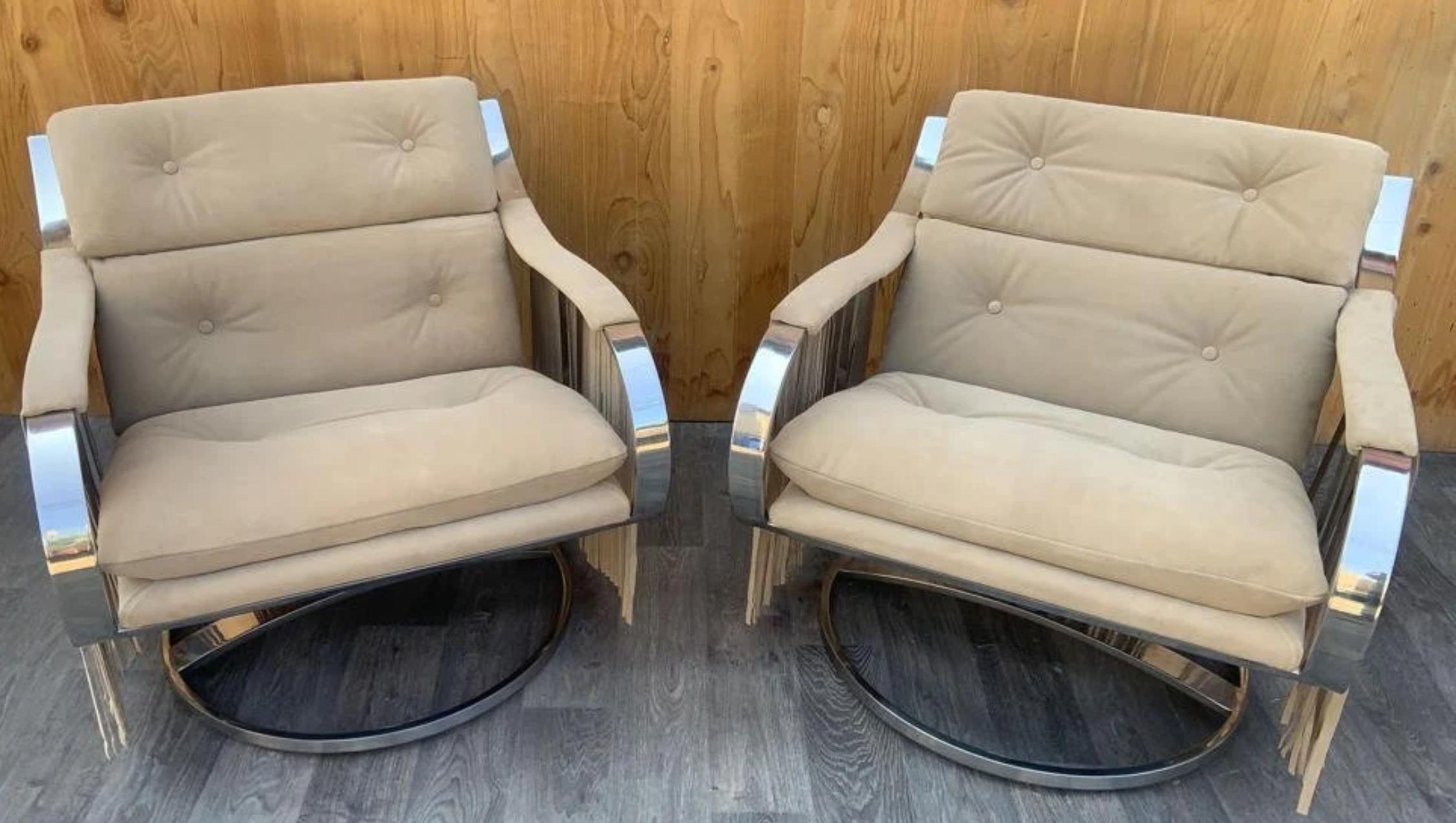Chaises longues pivotantes chromées Sculptural Chrome Series 455 Gardner Leaver pour Steelcase en vente 3