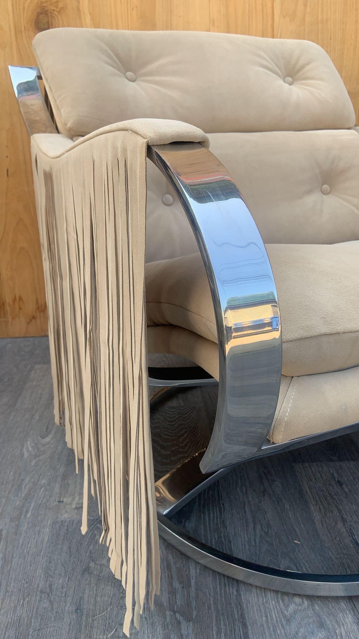 Fait main Chaises longues pivotantes chromées Sculptural Chrome Series 455 Gardner Leaver pour Steelcase en vente