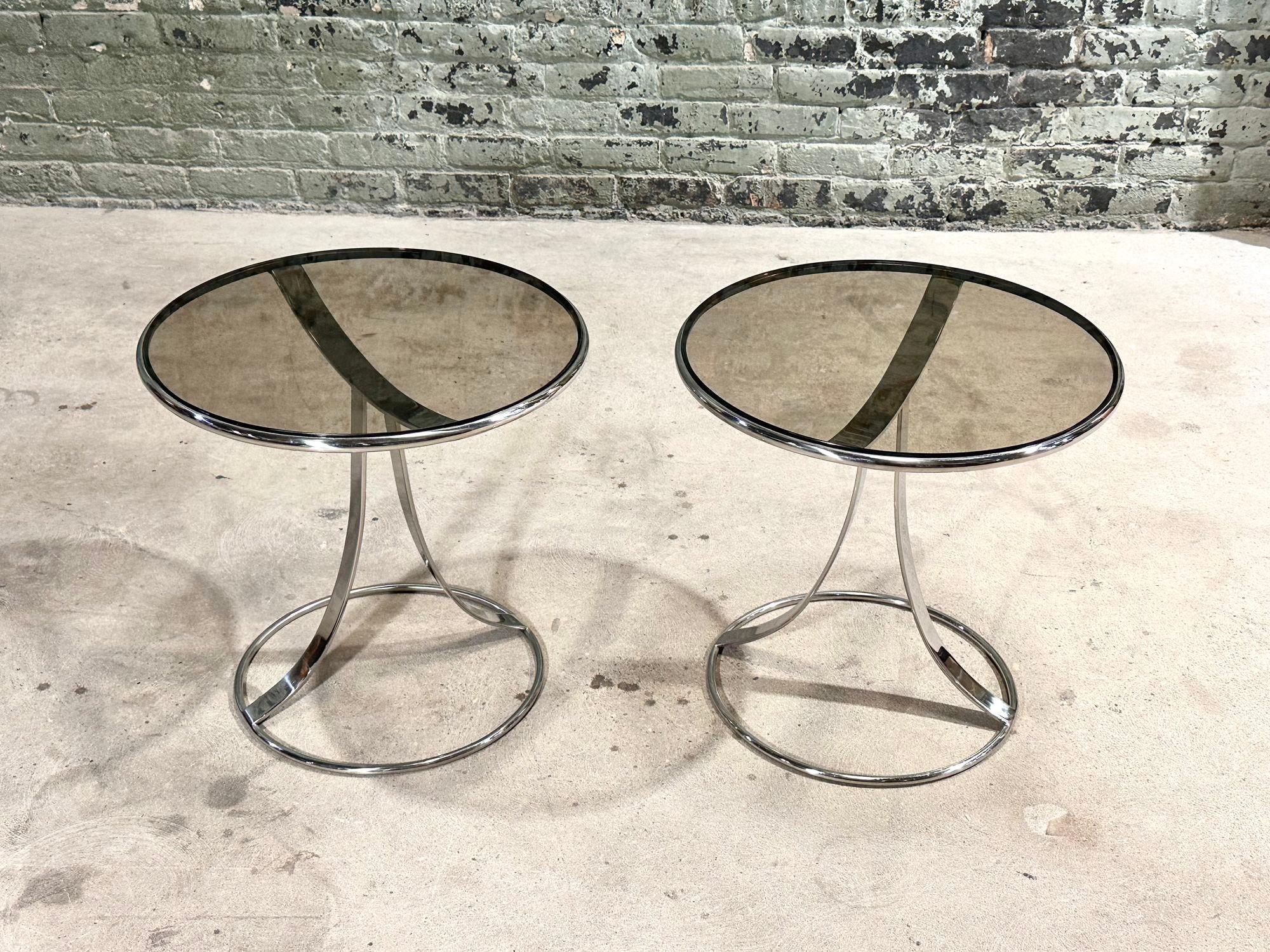 Gardner Leaver für Steelcase Edelstahl Beistell-/Endtische, 1960 (amerikanisch)