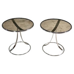 Gardner Leaver para Steelcase Mesas auxiliares de acero inoxidable, 1960