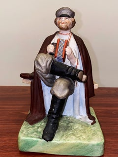 Gardner Porcelain Factory Figure of Accordion Player, Moscow, Imperial Russia.
