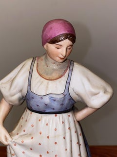 Gardner Porcelain Factory Figure of Dancing Peasant Woman, Imperial Russia.