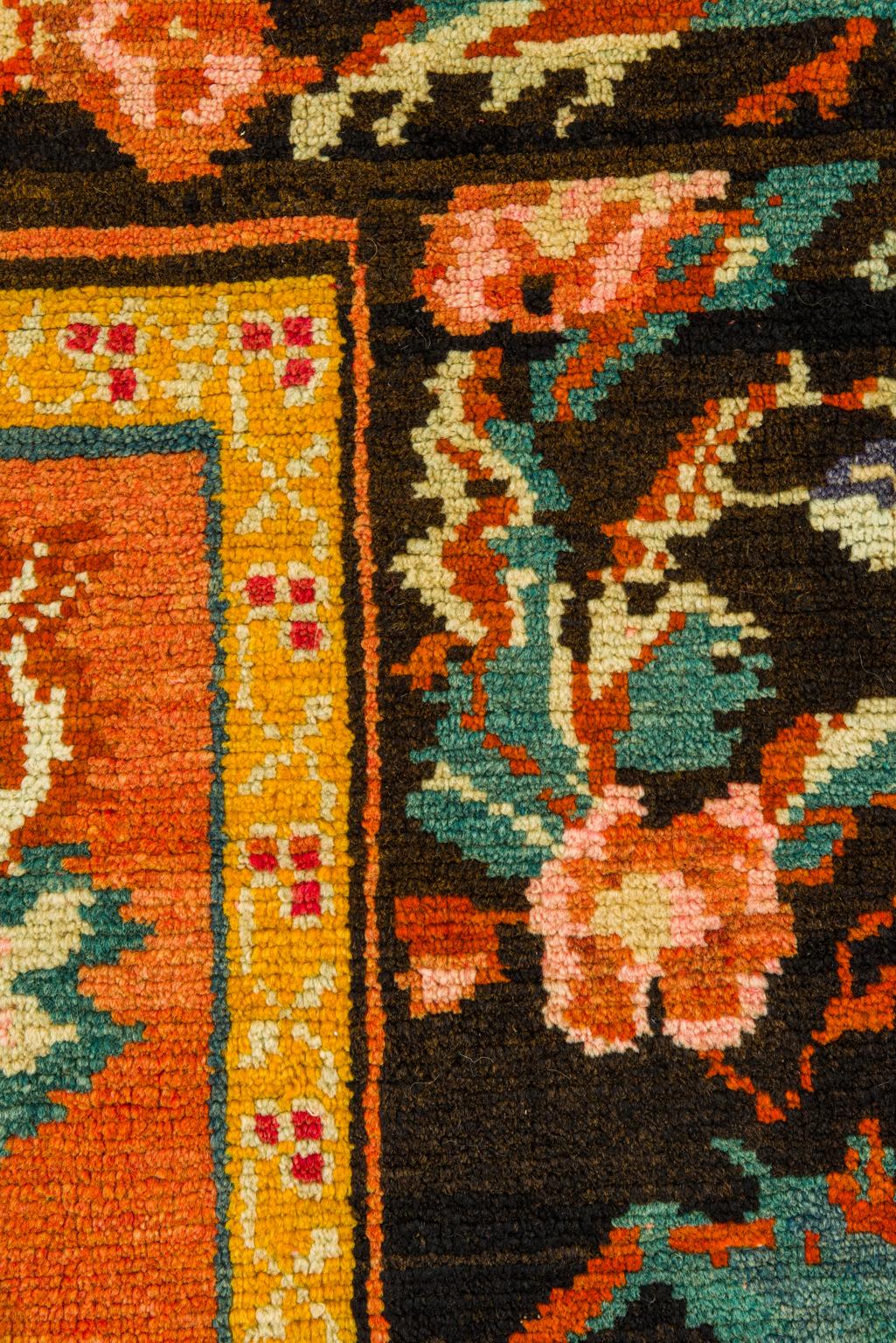 20th Century Caucasian Vintage Carpet with a Good Price  for Closing Activities For Sale