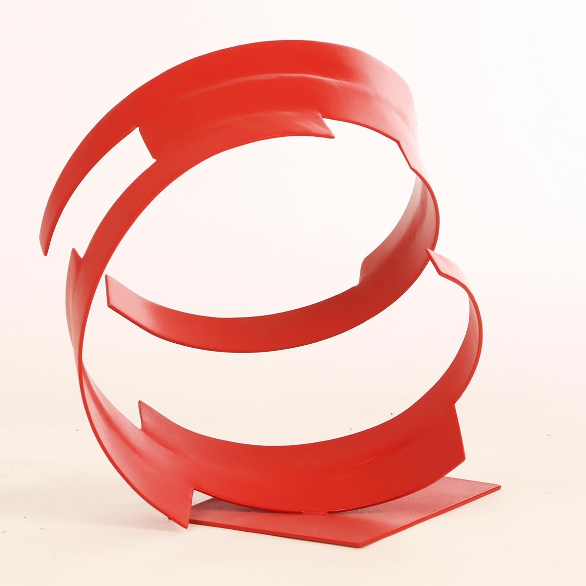 East Coast - Metal, Abstract Sculpture, Contemporary Art, Red, Gareth Griffiths For Sale 2
