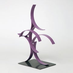 Asomada - Metal, Abstract Sculpture, Contemporary, Art, Mauve, Gareth Griffiths