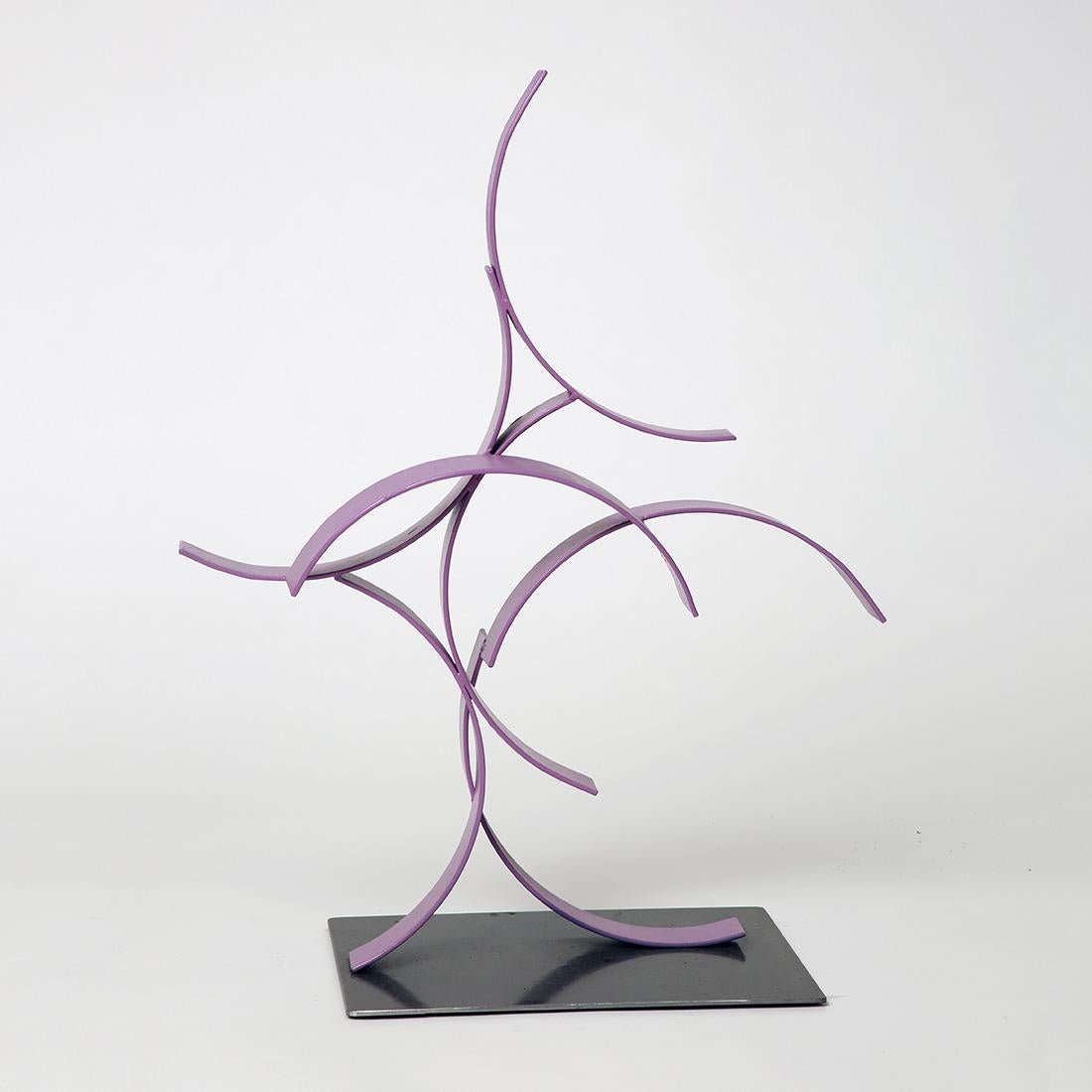 Asomada - Metal, Abstract Sculpture, Contemporary, Art, Mauve, Gareth Griffiths For Sale 3