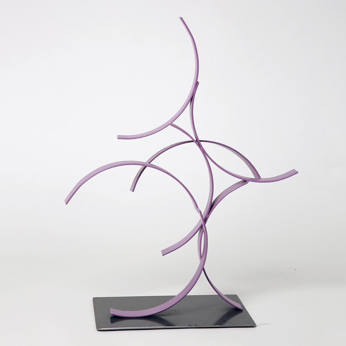 Asomada - Metal, Abstract Sculpture, Contemporary, Art, Mauve, Gareth Griffiths For Sale 1