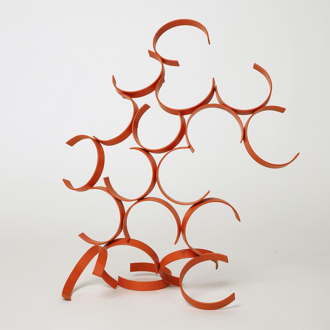 La Geria - Metal, Abstract Sculpture, Contemporary Art, Orange, Gareth Griffiths For Sale 3