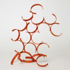 La Geria - Metal, Abstract Sculpture, Contemporary Art, Orange, Gareth Griffiths
