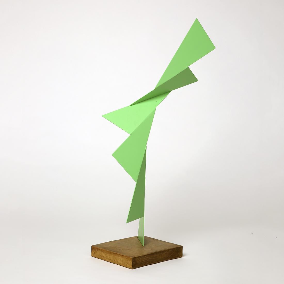 Paramount - Metal, Abstract Sculpture, Contemporary Art, Green, Gareth Griffiths For Sale 2
