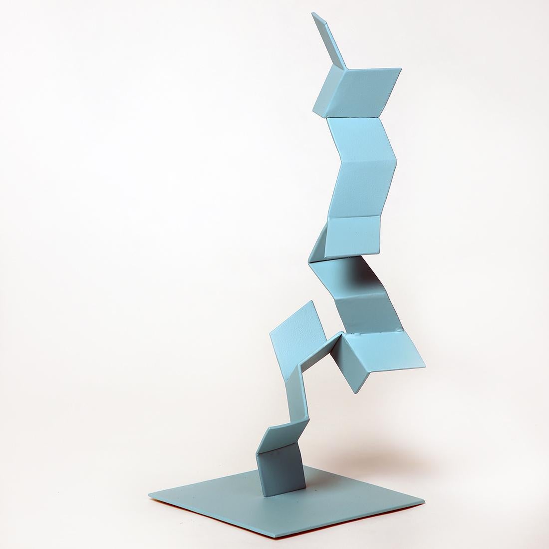 Trelic - Metal, Abstract Sculpture, Contemporary, Art, Blue, Gareth Griffiths For Sale 2