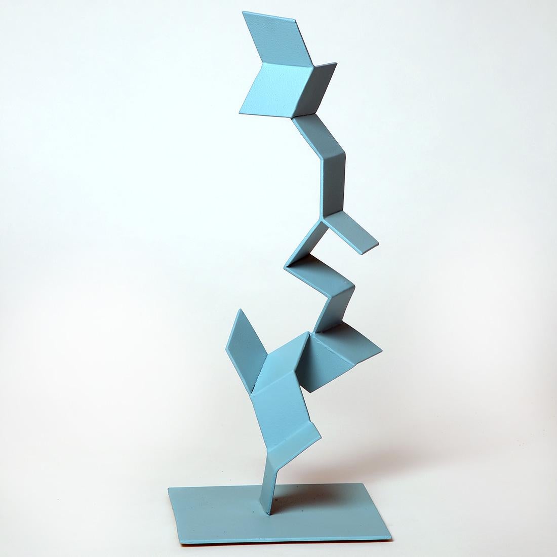 Trelic - Metal, Abstract Sculpture, Contemporary, Art, Blue, Gareth Griffiths For Sale 3