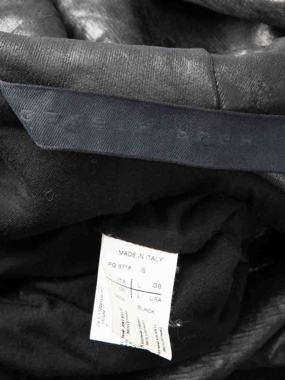 Women's Gareth Pugh Black Draped Hem Hooded Coat Size L For Sale