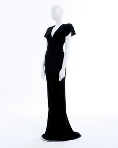 Gareth Pugh Vestido largo negro con cuello en V