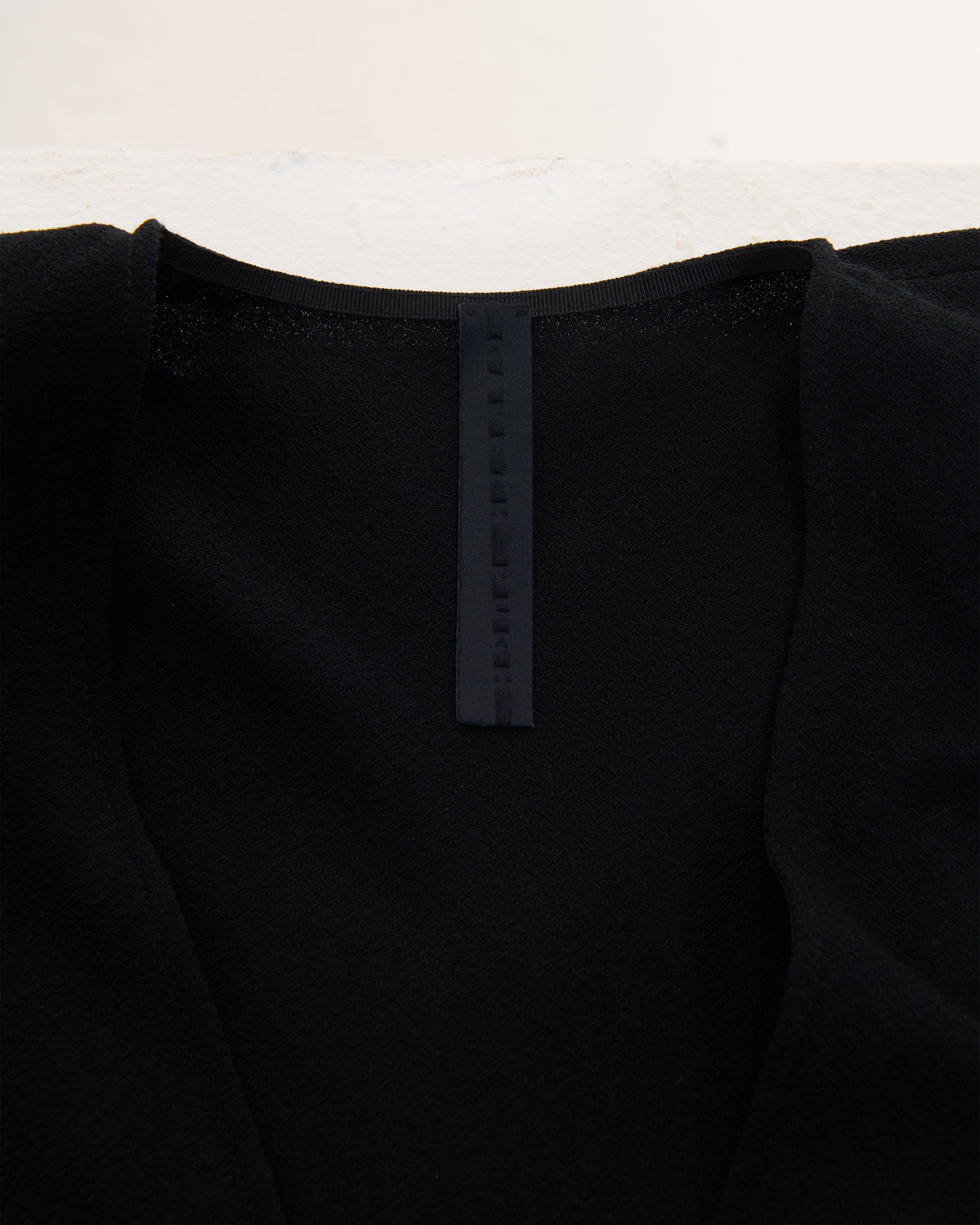 Gareth Pugh Vestido largo negro con cuello en V en venta 3