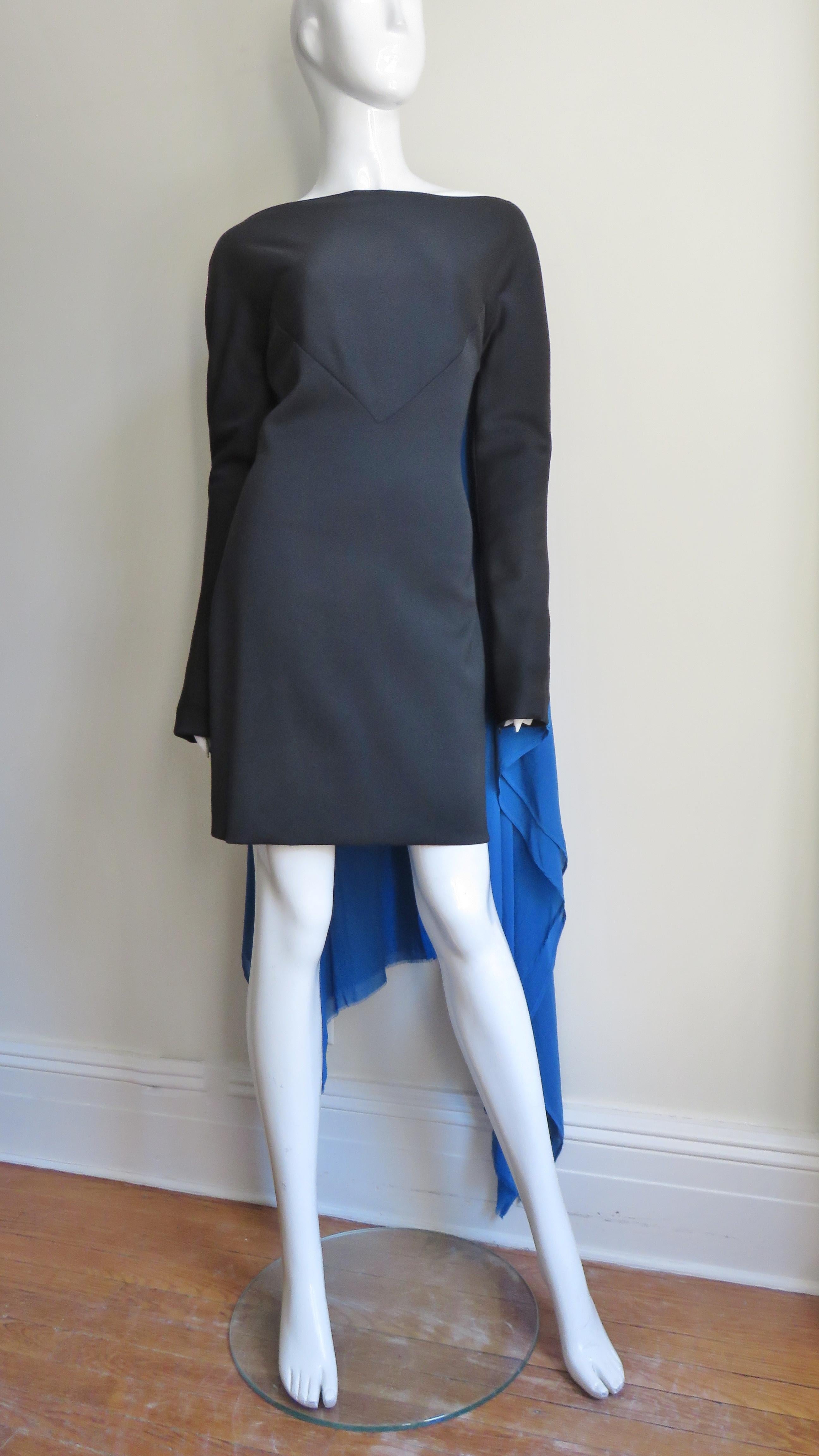 Gareth Pugh New Color Block Cape Back Kleid Damen im Angebot