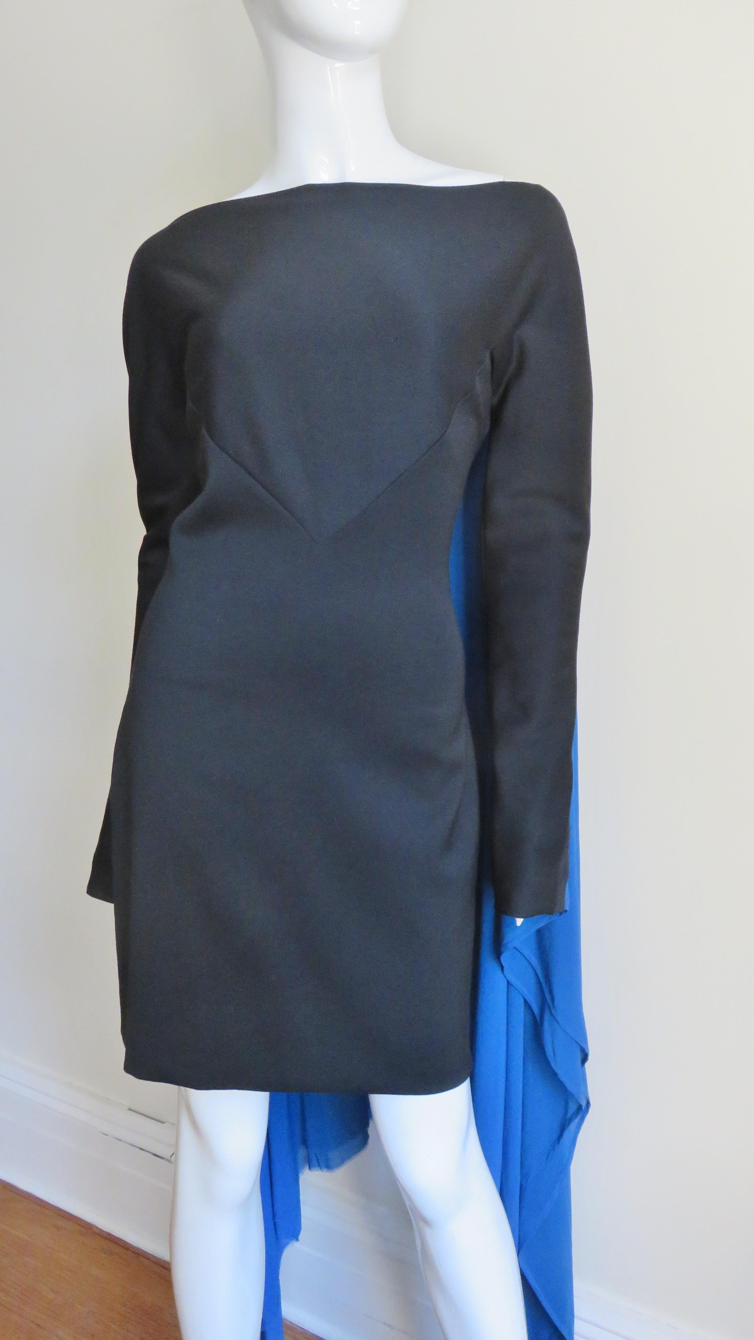 Gareth Pugh New Color Block Cape Back Kleid im Angebot 1