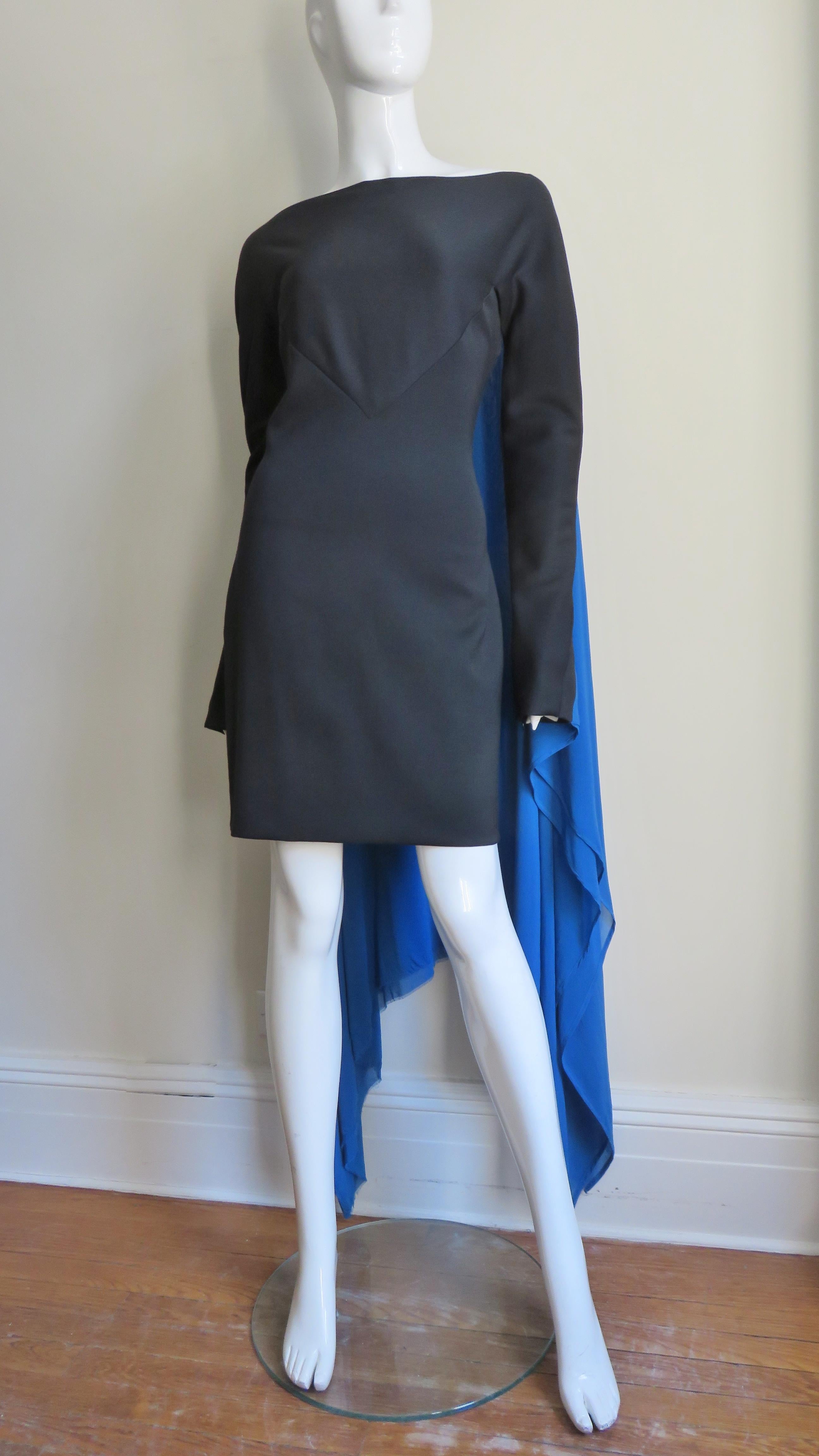 Gareth Pugh New Color Block Cape Back Kleid im Angebot 3