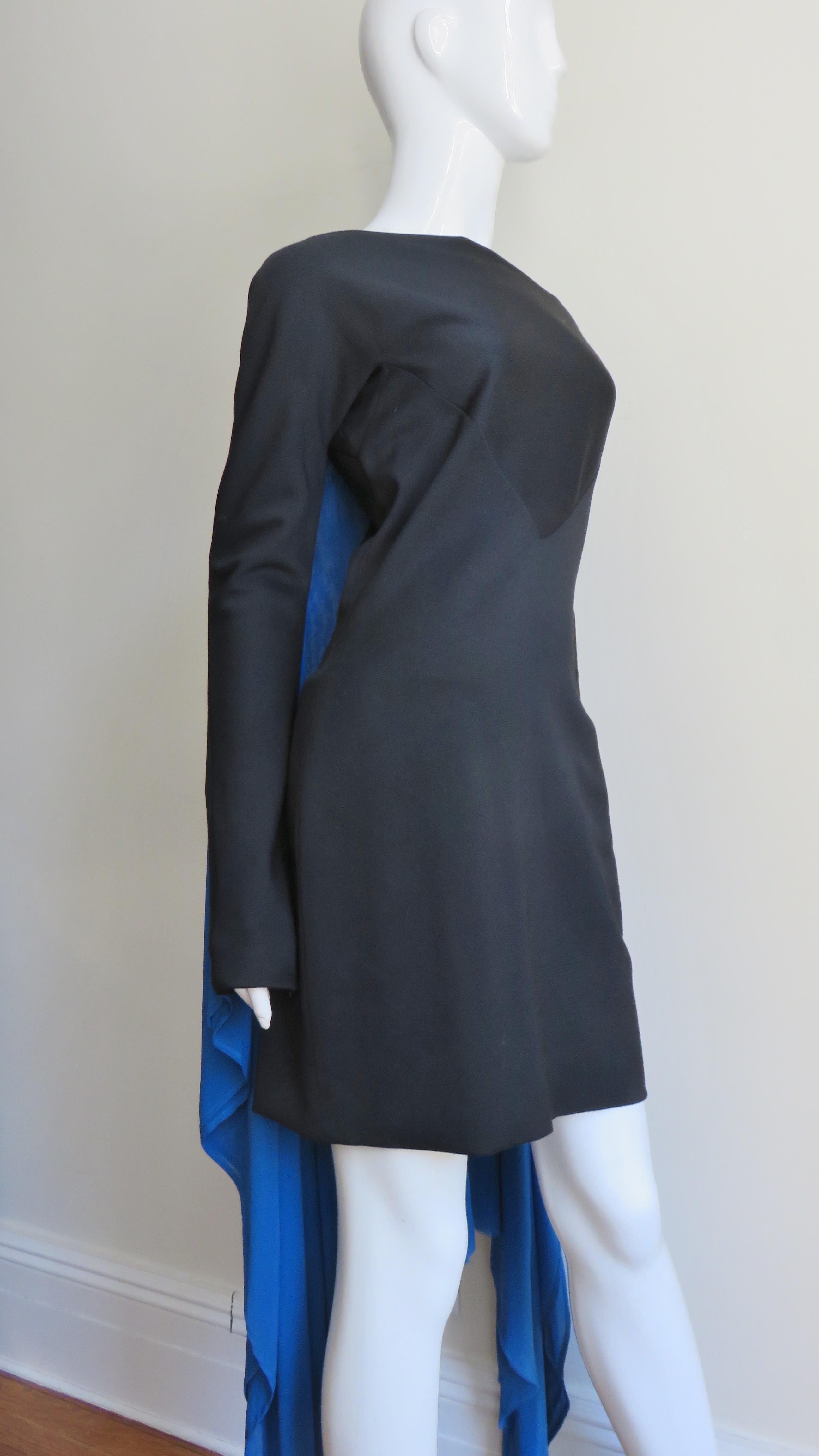 Gareth Pugh New Color Block Cape Back Kleid im Angebot 4
