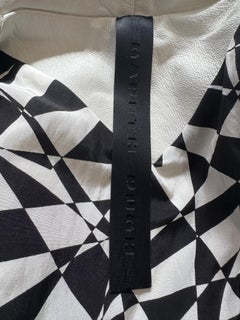 Gareth Pugh SS09 Runway Asymmetrical Lambskin Leather Jacket IT 38 White & Black