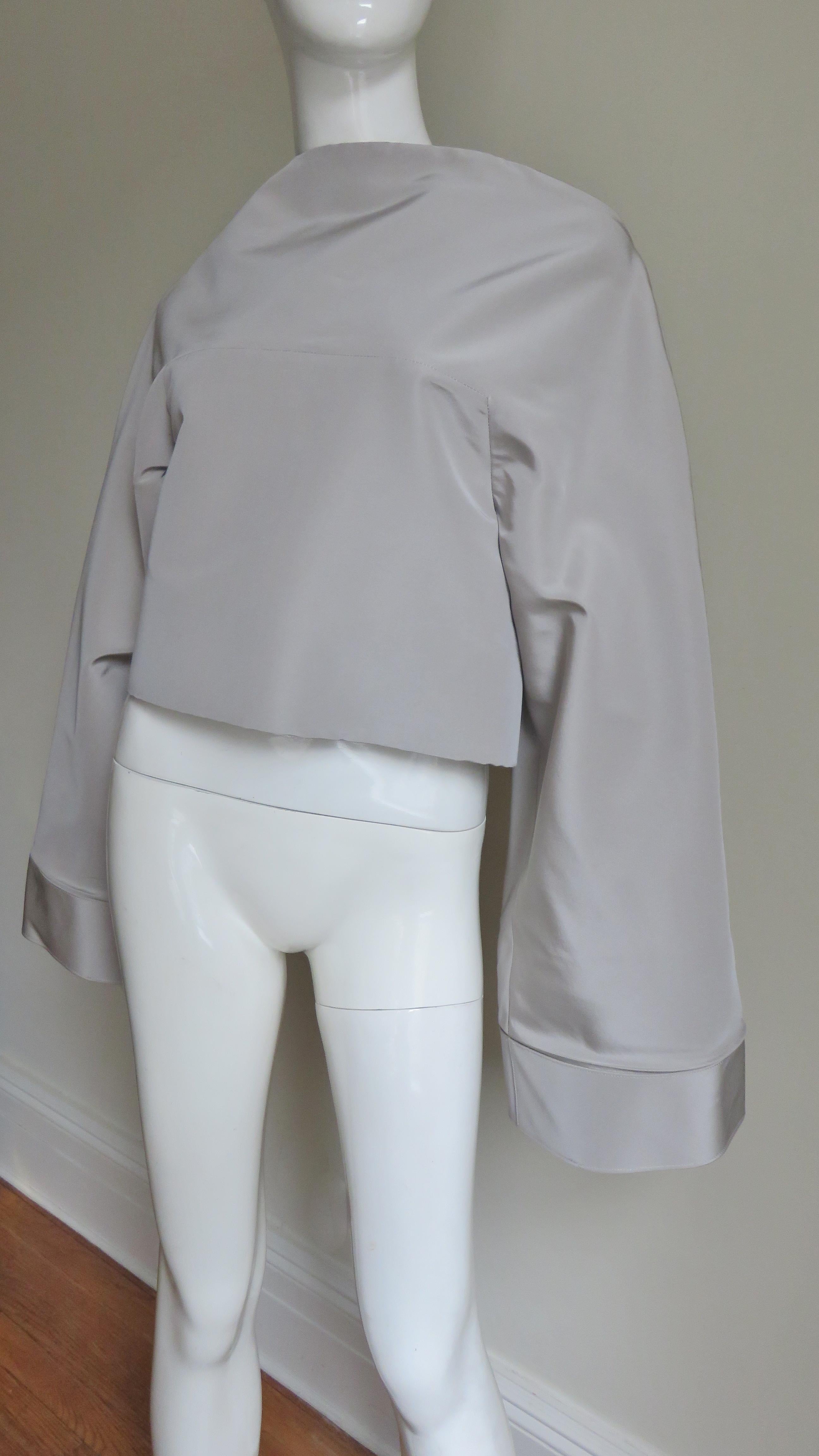 Gray Gareth Pugh New Silk Kimono Top For Sale