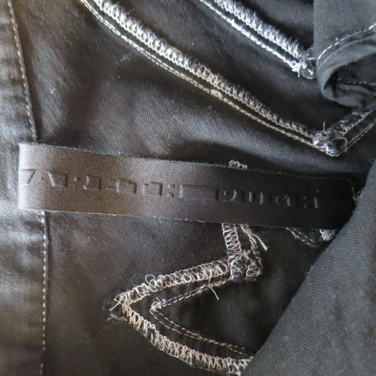 GARETH PUGH Größe 28 Schwarz Star Patchwork Denim Skinny Jeans mit Sternmuster im Angebot 3