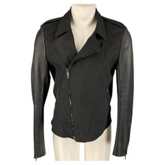 GARETH PUGH Chaqueta negra de mezcla de algodón talla M