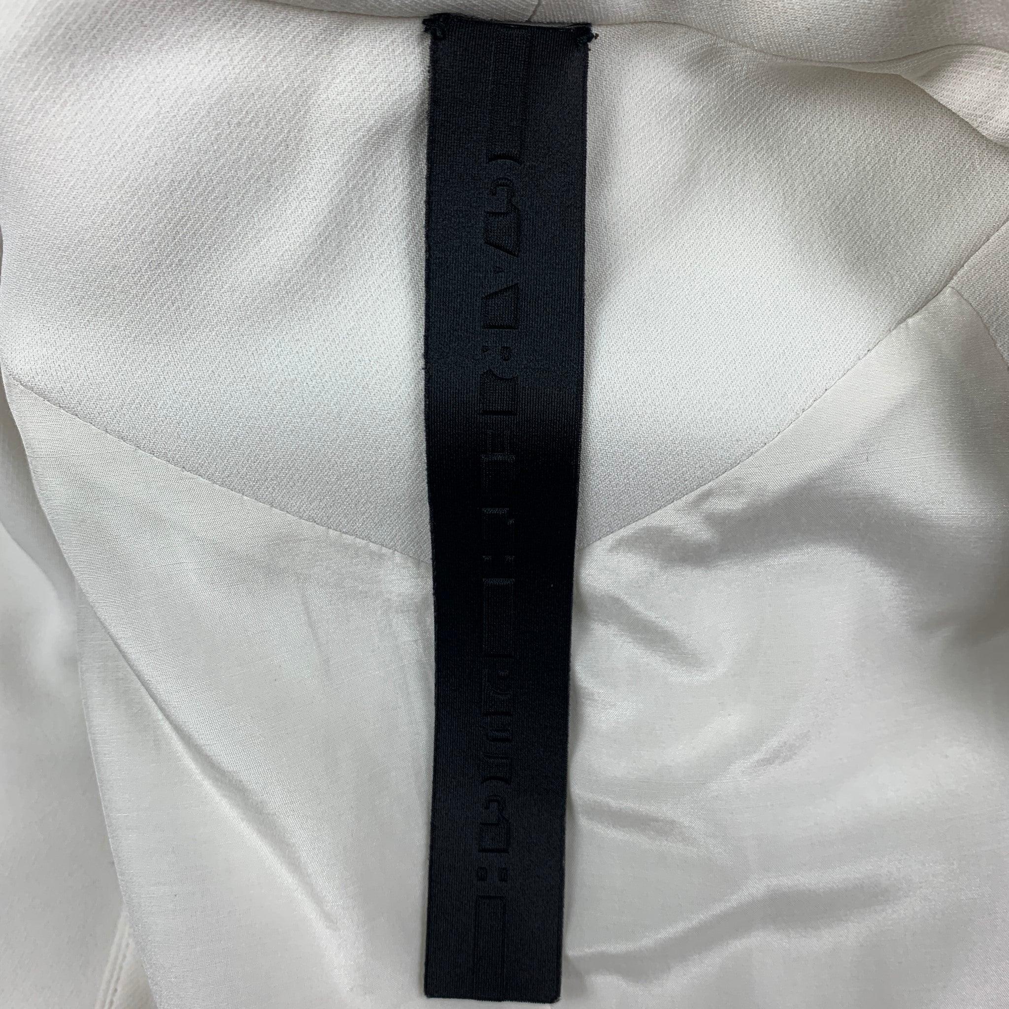 GARETH PUGH SS 19 Size M White Black Not Listed Two Tone Open Front Coat For Sale 1