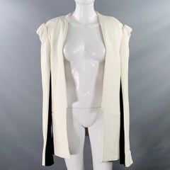 GARETH PUGH SS09 Size M White Black  Two Tone Open Front Coat