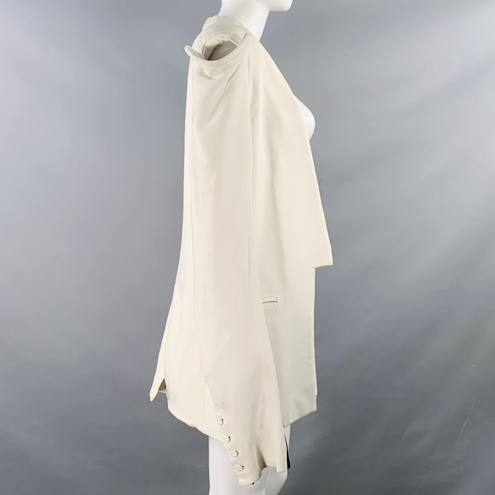 Gray GARETH PUGH SS09 Size M White Black  Two Tone Open Front Coat For Sale