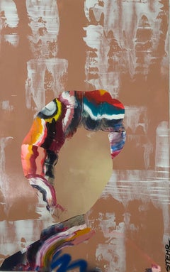 "Upon A Ladder To The Sun" Mixed Media Painting 63" x 39" inch by Gareth Stehr
