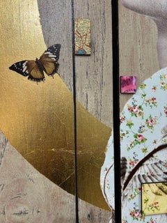 Patience New Rose With Hummingbird Byobu