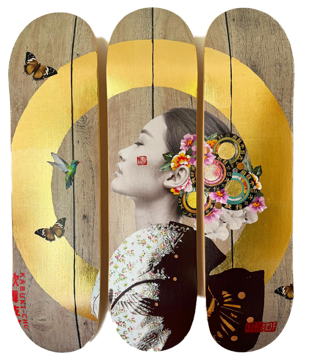 Patience Nouvelle Rose avec Colibri' Skate Deck Trio