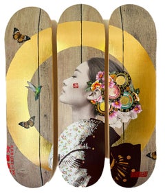 Patience Nouvelle Rose avec Colibri' Skate Deck Trio