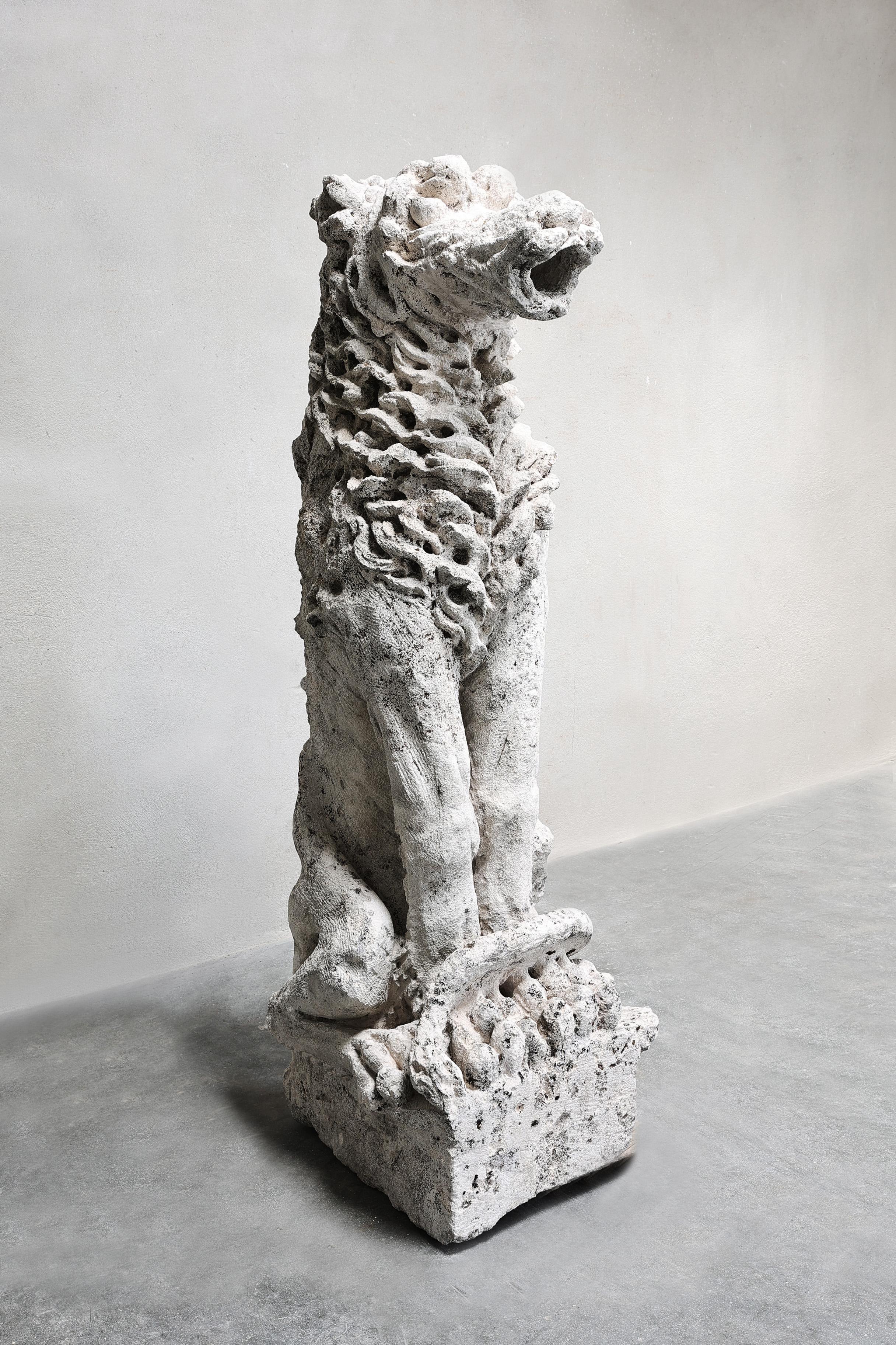 Français Gargoyle de calcaire français en vente