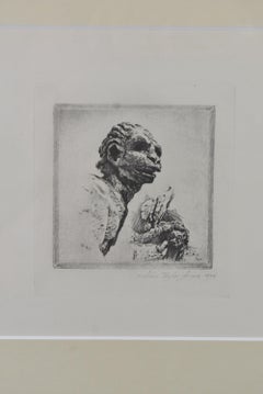 "Gargoyle Studies" Etching by John Taylor Arms