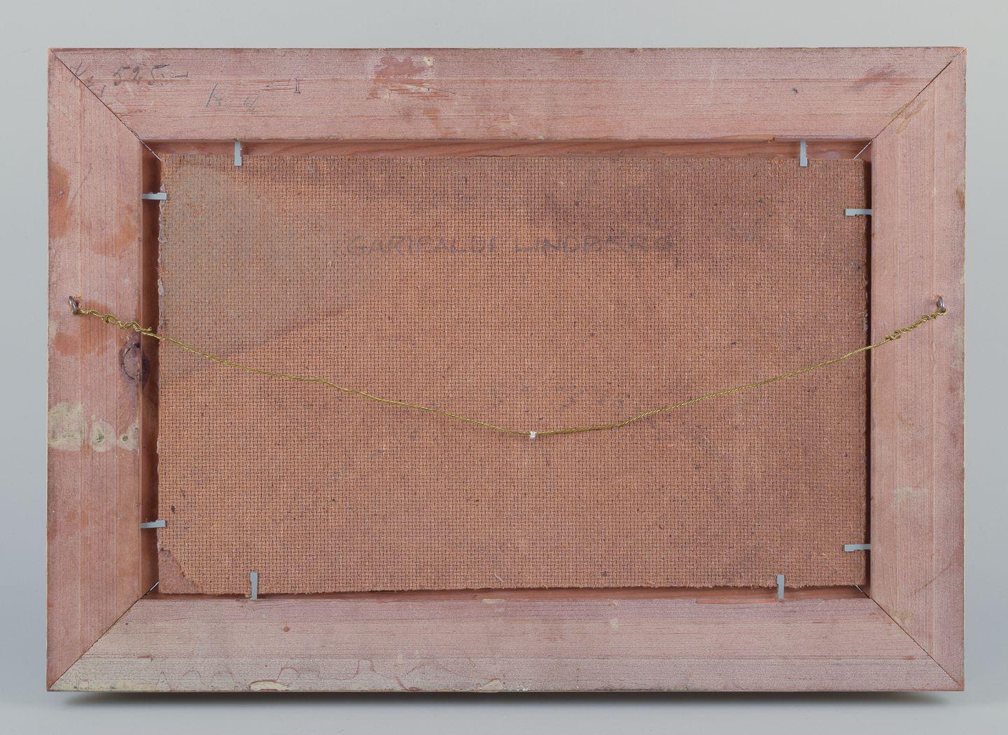 Garibaldi Lindberg, eingetragener schwedischer Künstler. Öl auf Leinwand. Szene am See. im Angebot 4