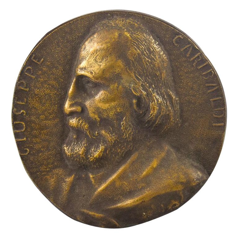 Garibaldi's Bronze Portrait by Italian Manufacture, 19th Century