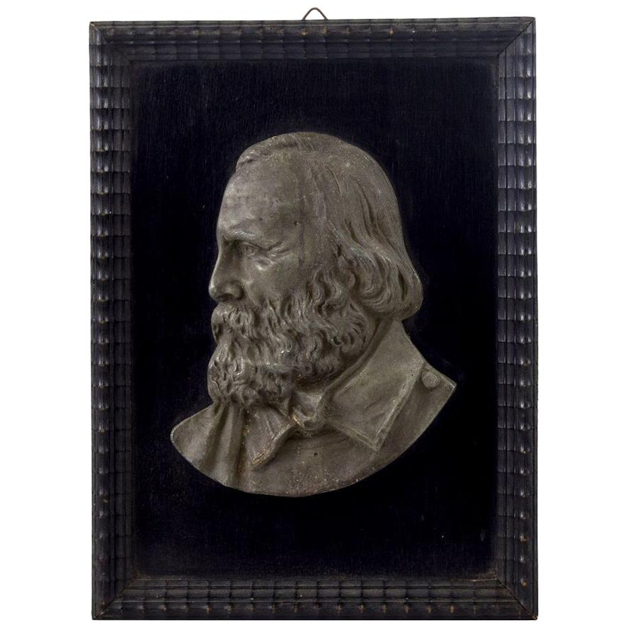 Garibaldi's Portrait, Bronze, Late 19th Century