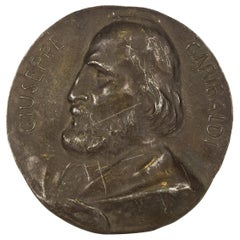 Garibaldi's Profile, Decorative Bronze Object, Italy, Late 19th Century